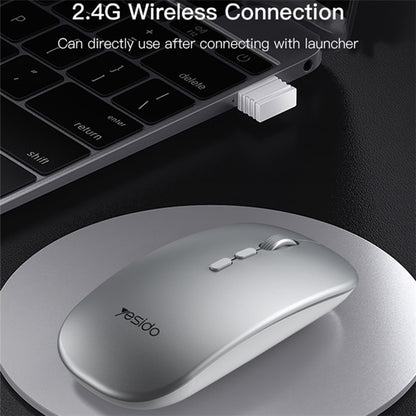Bežični miš Yesido KB15, 800DPI - 1600DPI, Srebrni