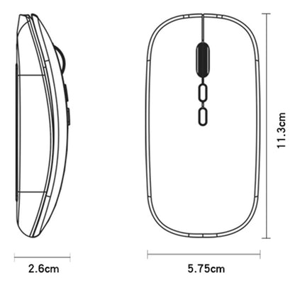 Bežični miš Yesido KB15, 800DPI - 1600DPI, Srebrni