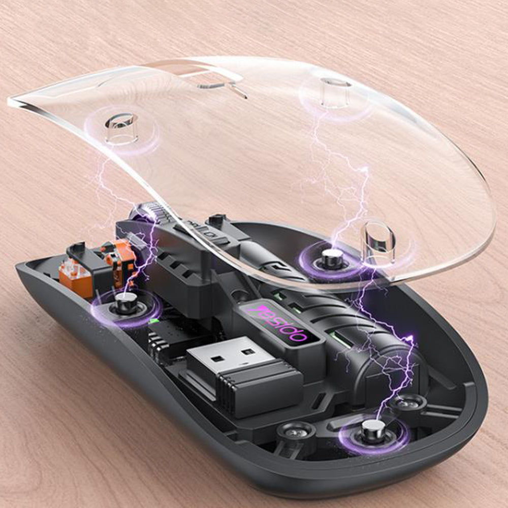 Bežični miš Yesido KB29, 800DPI - 1600DPI, BT / Wi-Fi, Bijeli