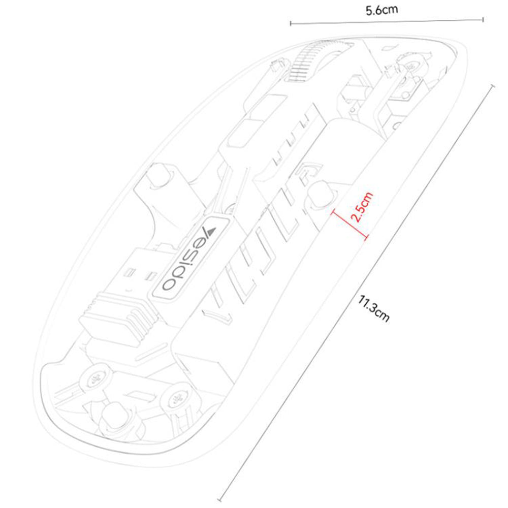 Bežični miš Yesido KB29, 800DPI - 1600DPI, BT / Wi-Fi, Bijeli