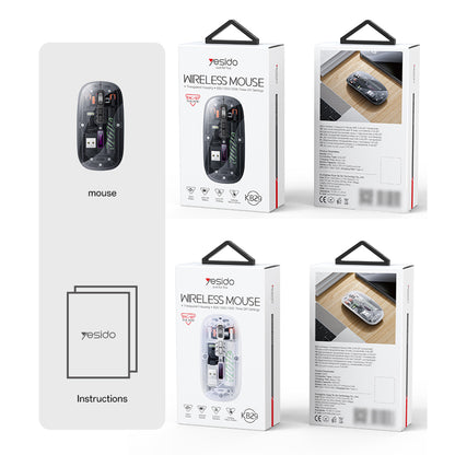 Bežični miš Yesido KB29, 800DPI - 1600DPI, BT / Wi-Fi, Crni