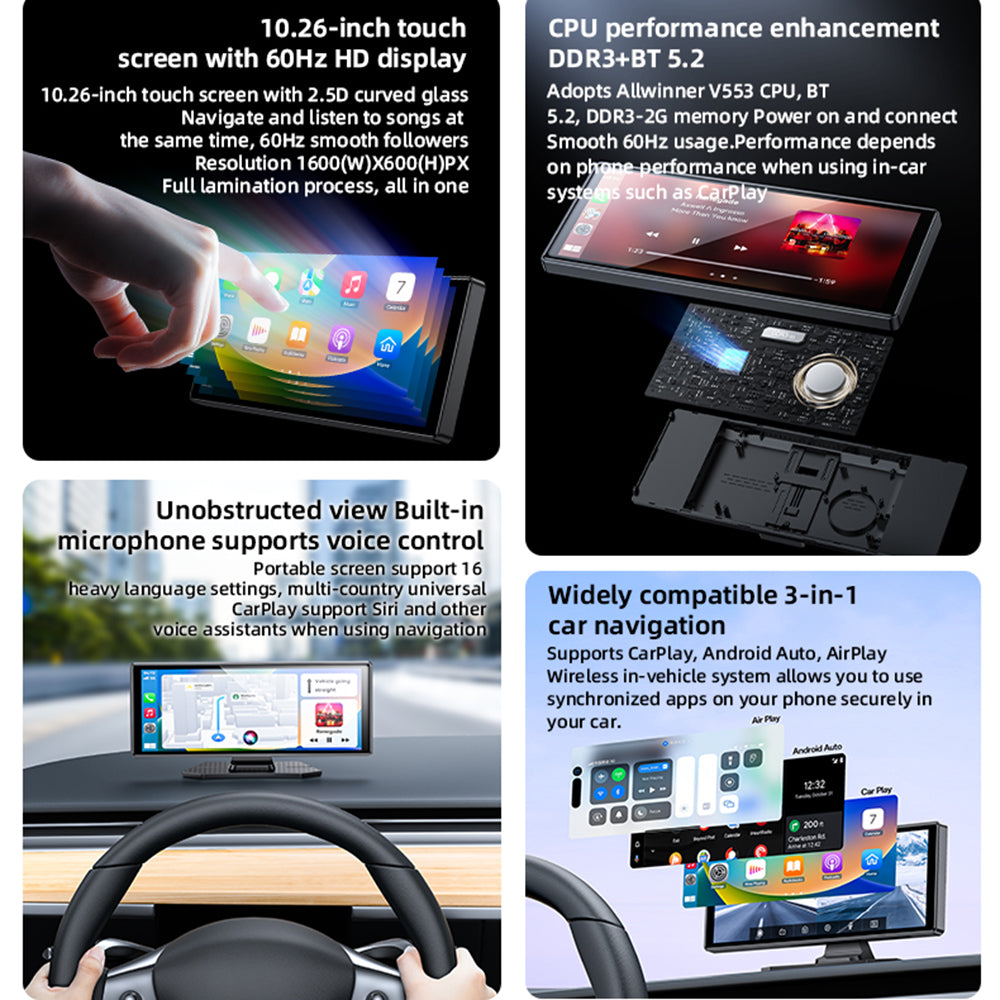 Navigacija Auto Yesido KM19, Wi-Fi, 10.26 inča