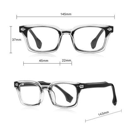 Naočale za računalo za muškarce Techsuit LS084, Anti-Blue Light, Crno prozirne