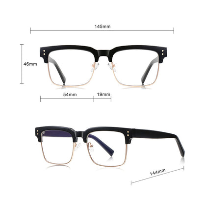 Naočale za računalo za žene Techsuit 2205, Anti-Blue Light, Crno-Zlatne
