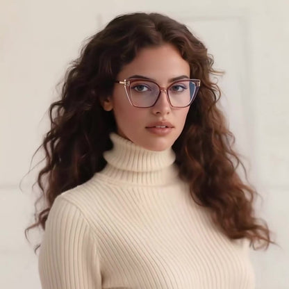 Naočale za računalo za žene Techsuit 2260, Anti-Blue Light, Crno Zlatne