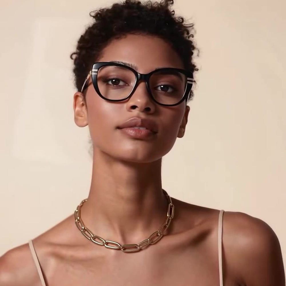 Naočale za računalo za žene Techsuit 2274, protiv plavog svjetla, crne