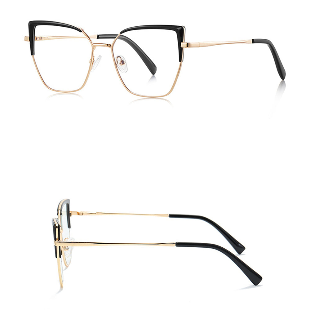 Naočale za računalo za žene Techsuit 3156, Anti-Blue Light, Crno Zlatne