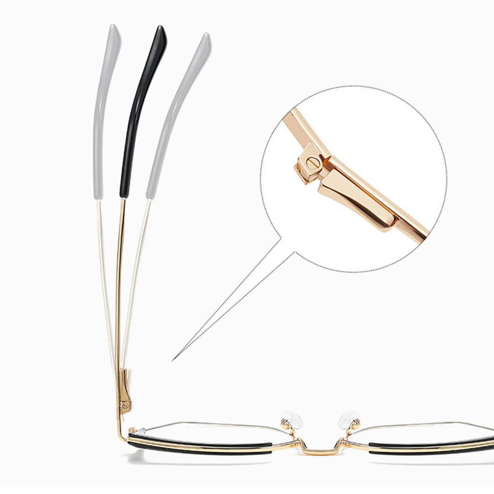 Naočale za računalo za žene Techsuit 3156, Anti-Blue Light, Crno Zlatne