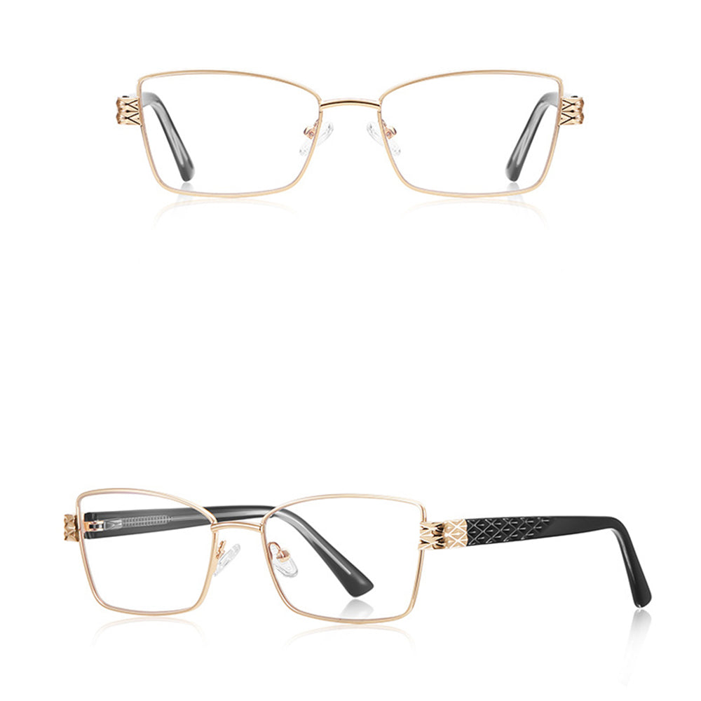 Naočale za računalo za žene Techsuit 3171, Anti-Blue Light, Crne Zlatne