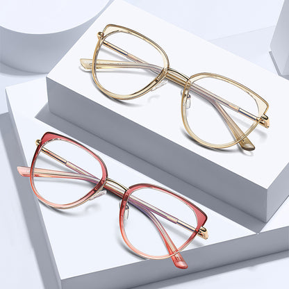 Ženske računalne naočale Techsuit 82290, Anti-Blue Light, Crno Zlatne