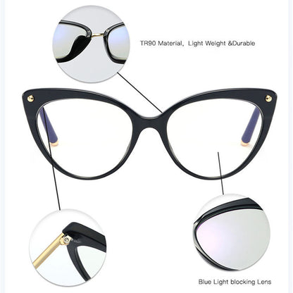 Naočale za računalo za žene Techsuit F93308, Anti-Blue Light, Crne