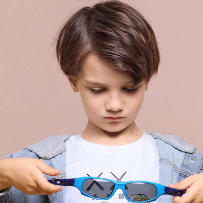 Sportske sunčane naočale za djecu Techsuit 816-C3, polarizirane, ružičasto-zelene