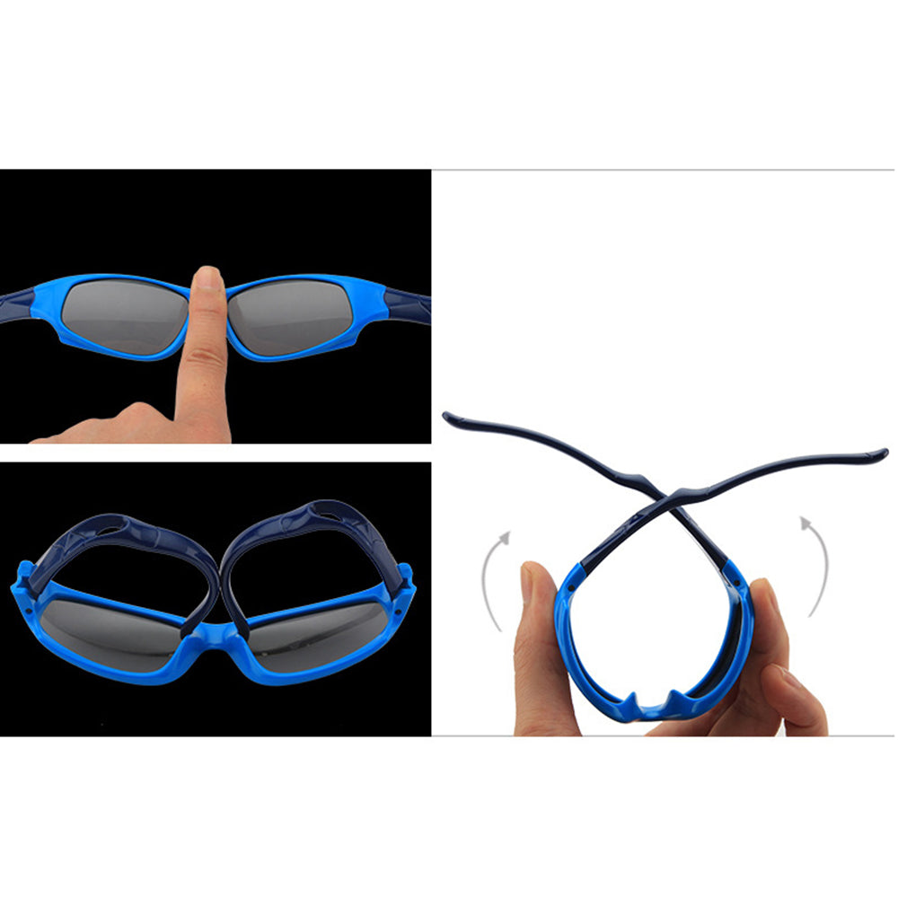 Sportske sunčane naočale za djecu Techsuit 816-C3, polarizirane, ružičasto-zelene