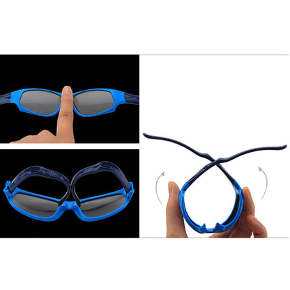 Sportske sunčane naočale za djecu Techsuit 816-C3, polarizirane, ružičasto-zelene