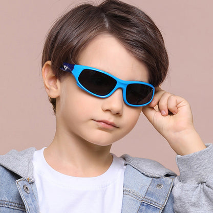 Sportske sunčane naočale za djecu Techsuit 816-C8, polarizirane, narančasto-bijele