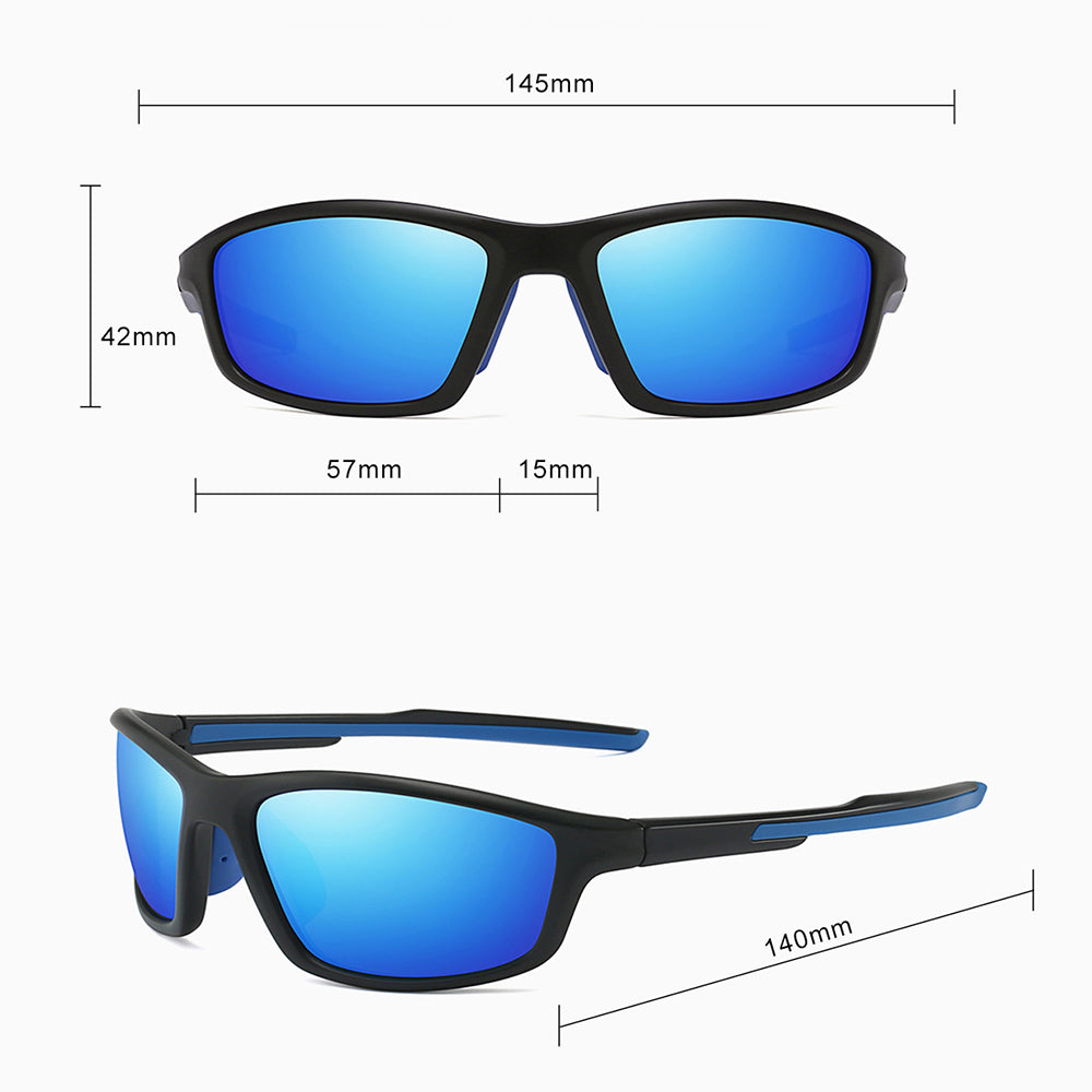 Unisex Biciklističke Naočale Techsuit 3047, UV Zaštita, Crne Prozirne