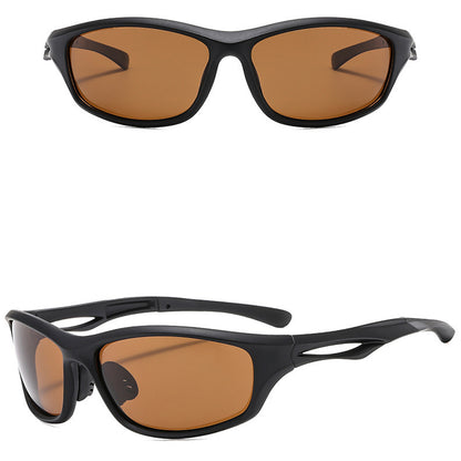 Unisex biciklističke naočale Techsuit 9309, polarizirane, crno smeđe