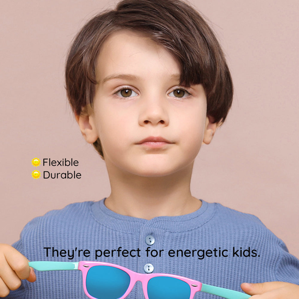 Dječje sunčane naočale Techsuit D802, polarizirane, UV zaštita, crno plave