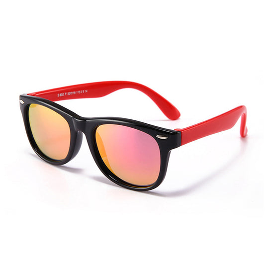 Dječje Sunčane Naočale Techsuit D802, Polarizirane, UV Zaštita, Crno Roze