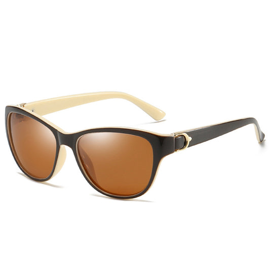 Ženske sunčane naočale Techsuit A572, polarizirane, UV zaštita, smeđe bijele