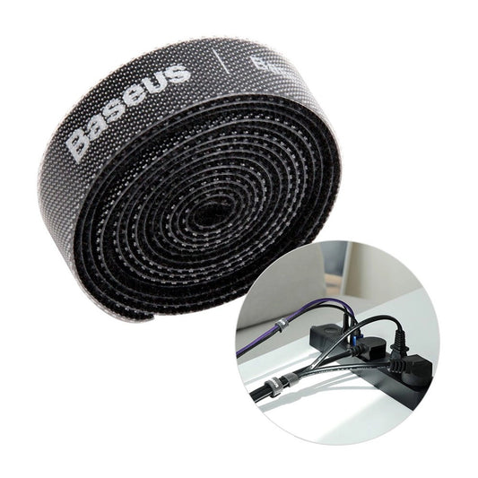 Organizator kabela Baseus Circle, Velcro, 1m, crni ACMGT-E01