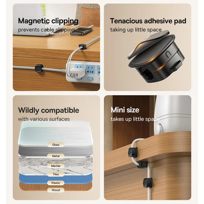 Organizator kabela Baseus Lite Magnetic, Set 3 Komada, Bijeli B01331106211-00