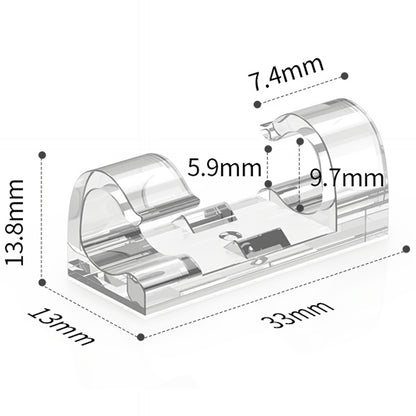 Organizator kabela CableCreation CT1001, Set 50 komada, Prozirno