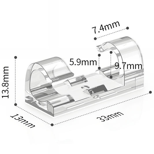 Organizator kabela CableCreation CT1001, Set 50 komada, Prozirno
