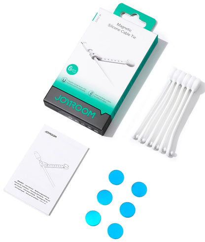 Organizator kabela Joyroom JR-ZS422, Magnetski, Set 6 Komada, Bijeli