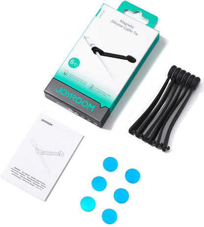 Organizator kabela Joyroom JR-ZS422, Magnetski, Set 6 Komada, Crni