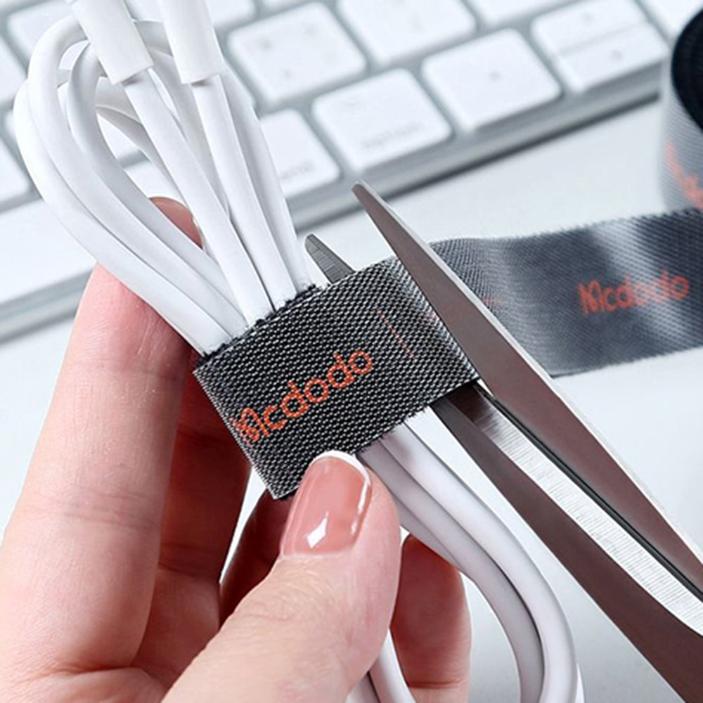 Organizator kabela McDodo VS-0960 Belt, Velcro, 1m, Crni