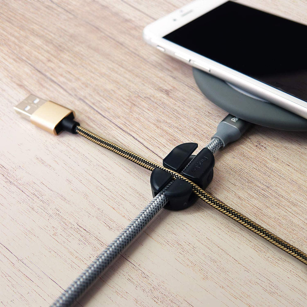 Organizator kabela Ringke, Set 6 komada, Crna