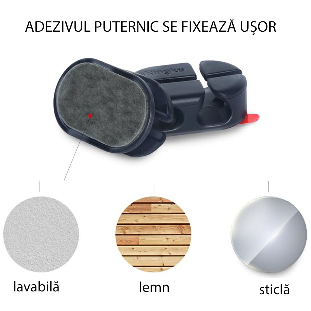 Organizator kabela Ringke, Set 6 komada, Crna