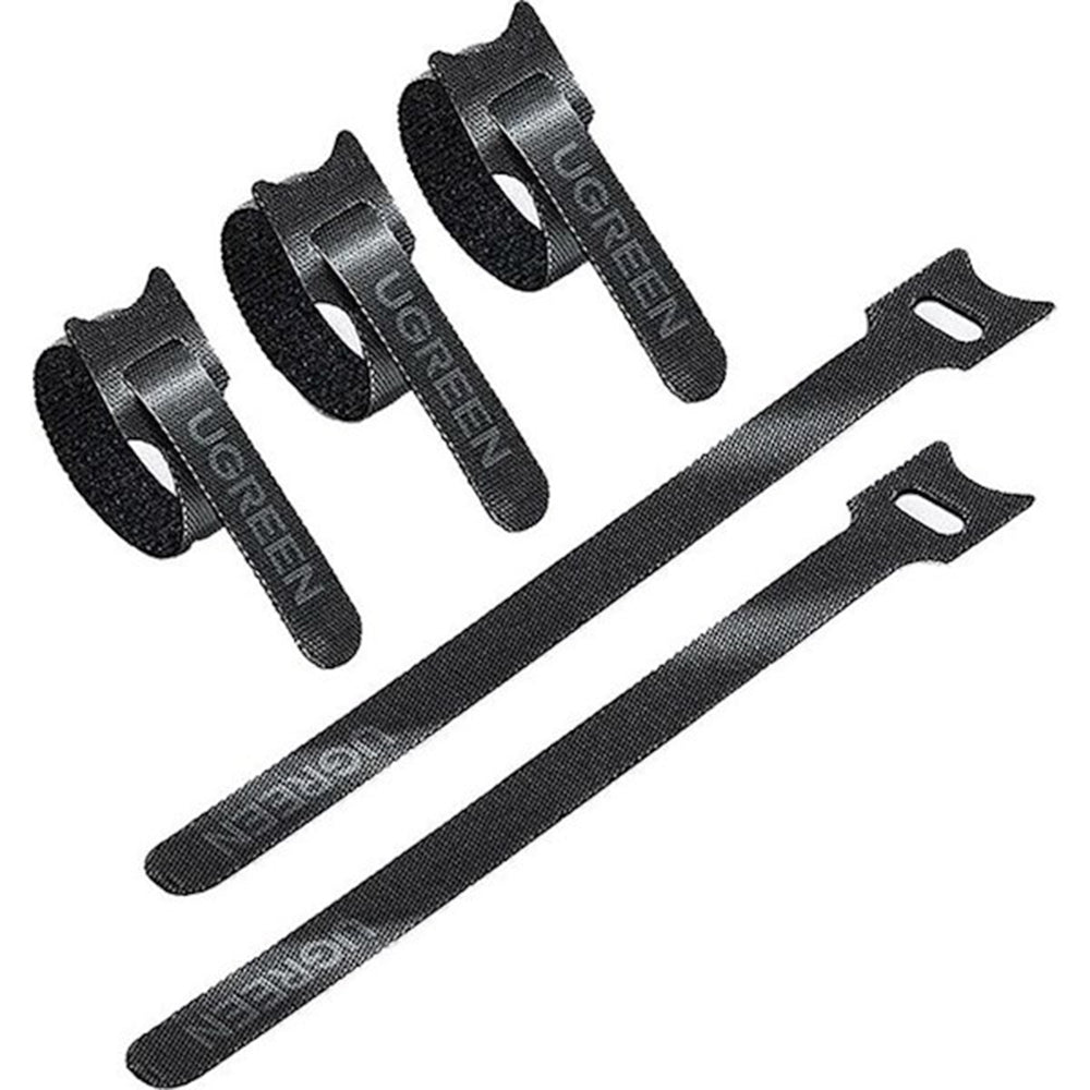 Organizator kabela UGREEN LP401, Velcro, Set 3 komada, Crni