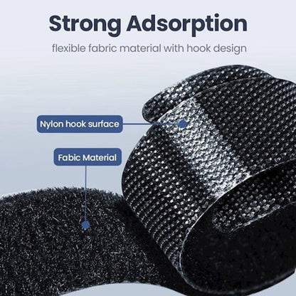 Organizator kabela UGREEN LP401, Velcro, Set 3 komada, Crni