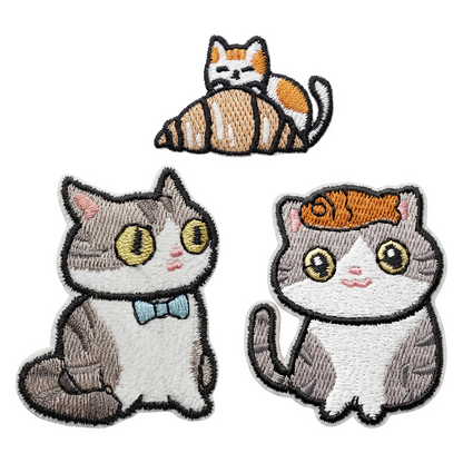 Patch / Tekstilna zakrpa OEM Cat 1, Set 3 komada, Višebojno