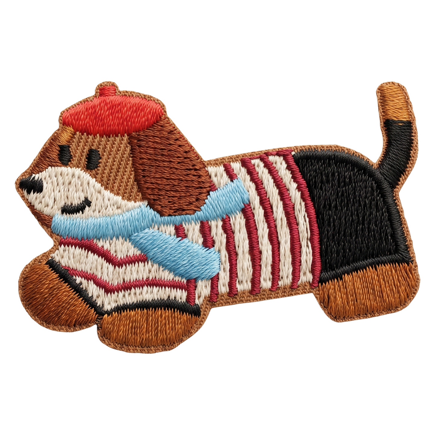 Patch / Tekstilna zakrpa OEM Dachshund, Set 3 komada, Višebojno