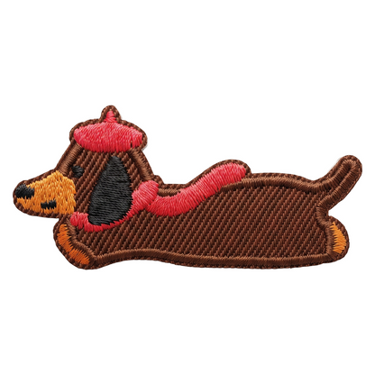 Patch / Tekstilna zakrpa OEM Dachshund, Set 3 komada, Višebojno
