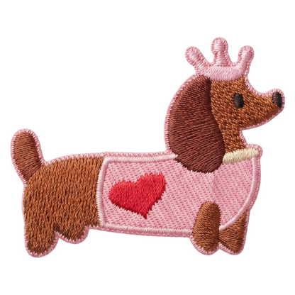 Patch / Tekstilna zakrpa OEM Dachshund, Set 3 komada, Višebojno
