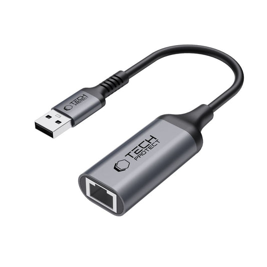 Mrežna kartica Tech-Protect Ultraboost, RJ45, USB 3.0, Crna