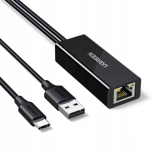 Mrežna kartica UGREEN CR110 (75535), RJ45, USB / USB-C, Crna