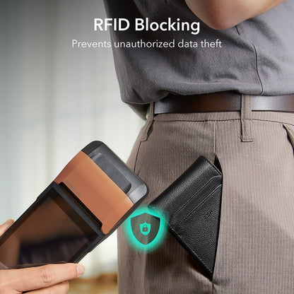 ESR Classic Geo novčanik s funkcijom Find My i RFID zaštitom, Crni, Obnovljen