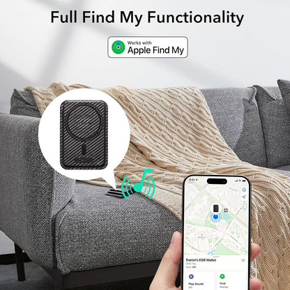 Novčanik Magsafe, ESR, Classic Geo Carbon, Crna