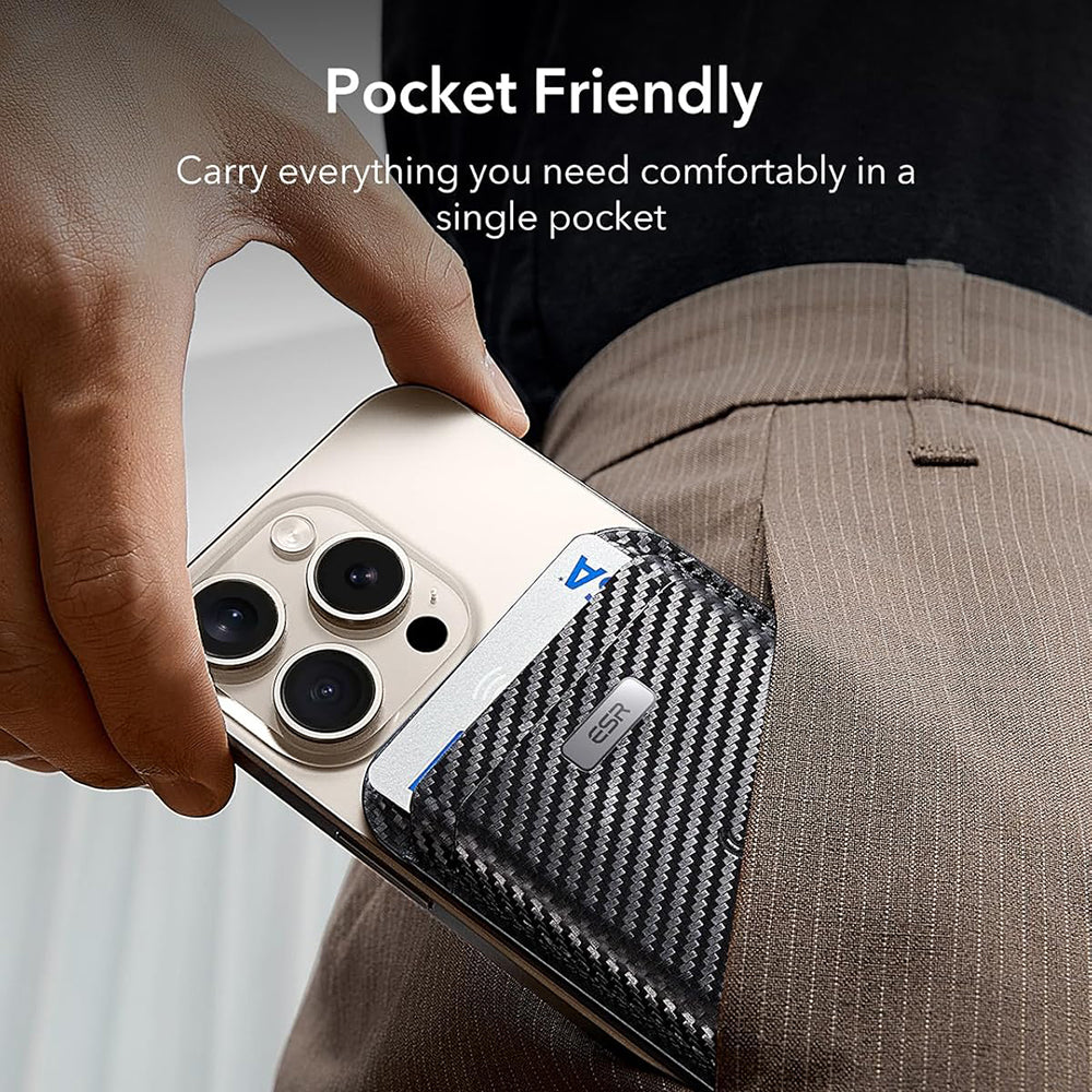 Novčanik Magsafe, ESR, Classic Geo Carbon, Crna