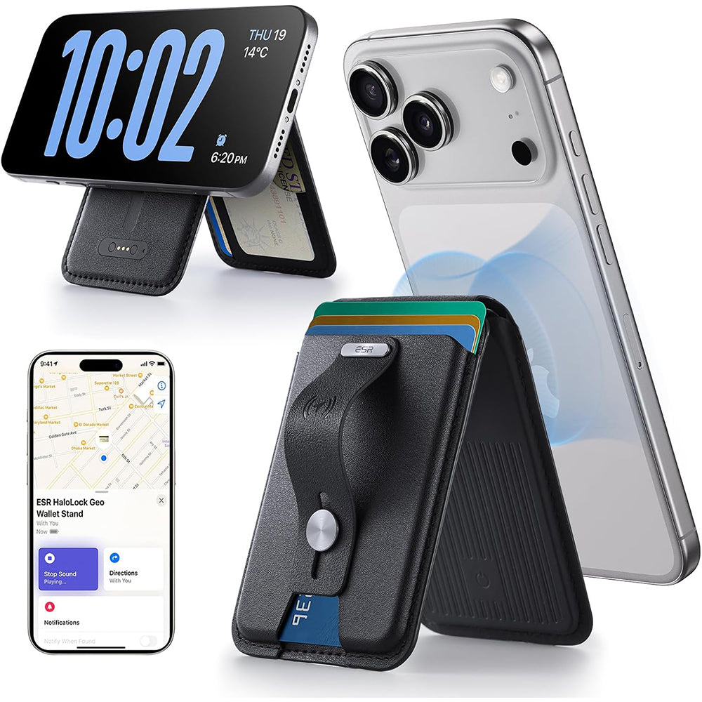 MagSafe novčanik, ESR, Find my Wallet, Crna