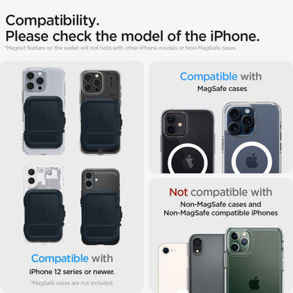 Novčanik Magsafe, Spigen, Lock Fit, Crni