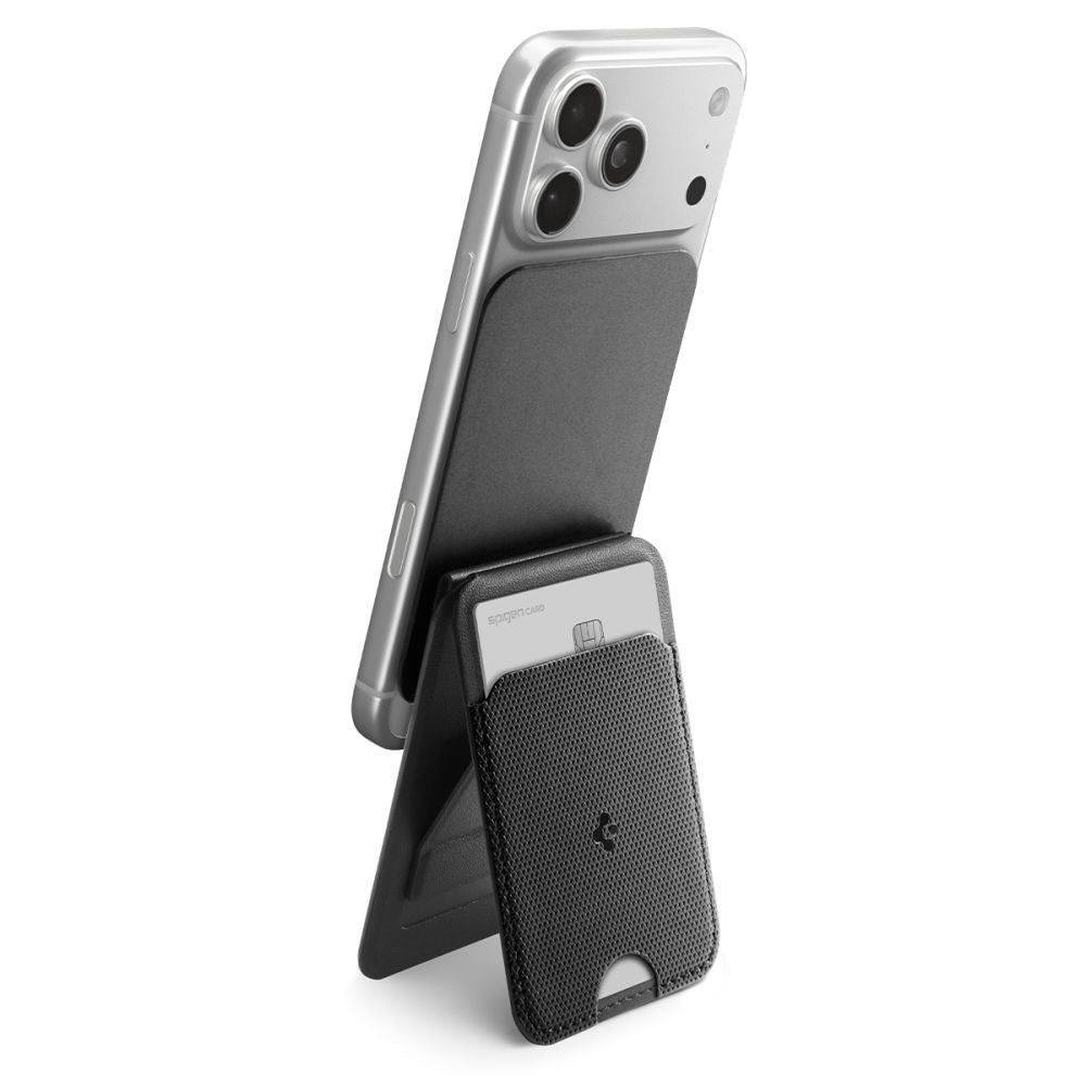 Portfelj MagSafe, Spigen, Slim Fold Tripod S314-3, Crni