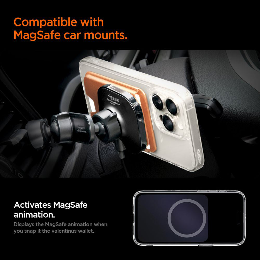 MagSafe novčanik, Spigen, Valentinus MagFit+, Narančasta AFA11340