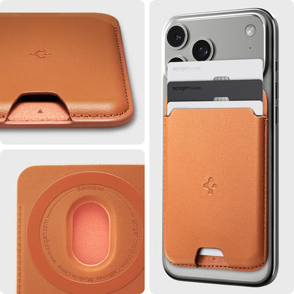 MagSafe novčanik, Spigen, Valentinus MagFit, Narančasta AFA11339