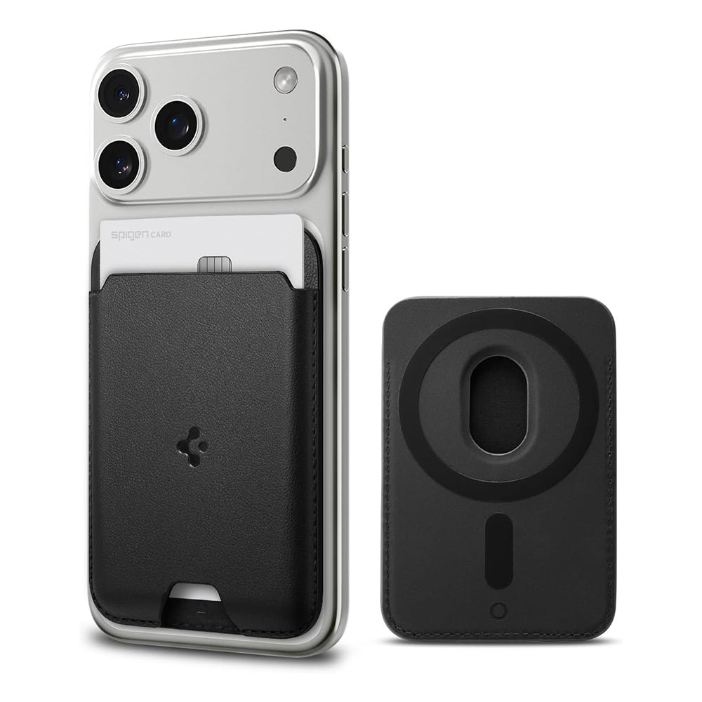MagSafe novčanik, Spigen, Valentinus MagFit 2 kartice, Crna AMP02284